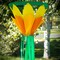 In the Breeze Yellow 38-inch Lotus Flower Windsock, Outdoor Floral Decoration, 5200